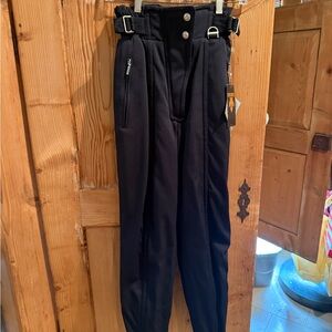 Descente Black Textured Pants